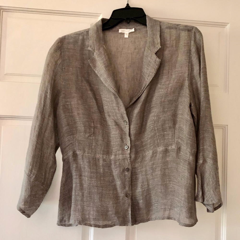 Eileen Fisher Light Weight Linen Jacket
